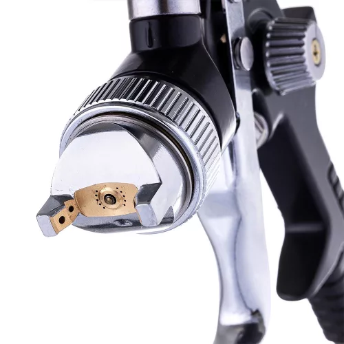 Pistol de vopsit TECHNIC H-827P HVLP cu Duză de 1,4 mm și Rezervor de 600 ml (Negru)