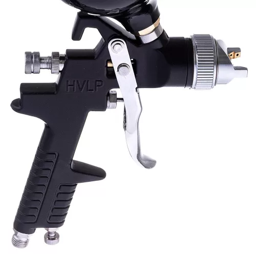 Pistol de Pulverizare HVLP cu Duza de 1.7 mm și Rezervor Negru de 600 ml
