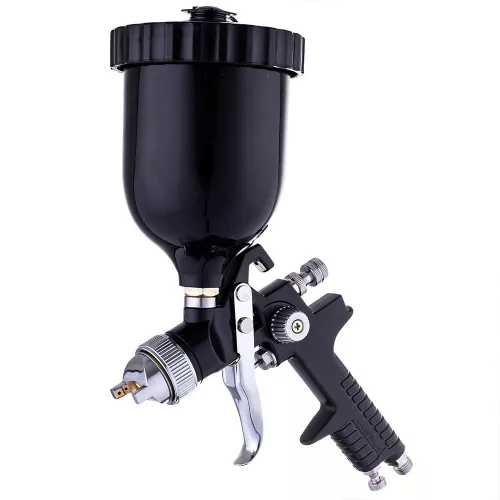 Pistol de Pulverizare HVLP cu Duza de 1.7 mm și Rezervor Negru de 600 ml