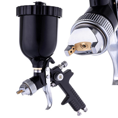Pistol de Vopsit HVLP cu Duza de 2.5mm și Rezervor de 600ml, Negru