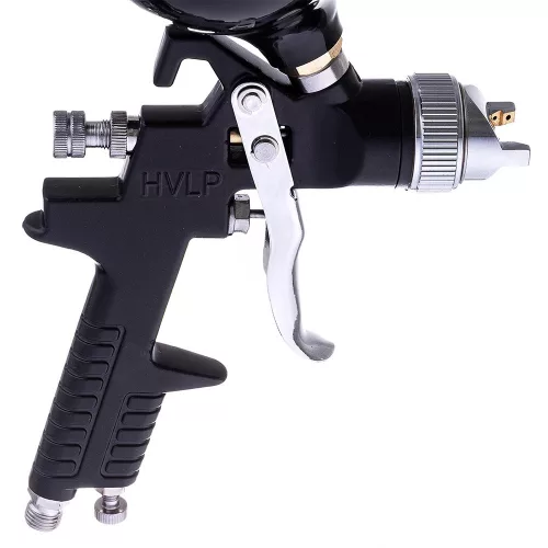 Pistol de Vopsit HVLP cu Duza de 2.5mm și Rezervor de 600ml, Negru