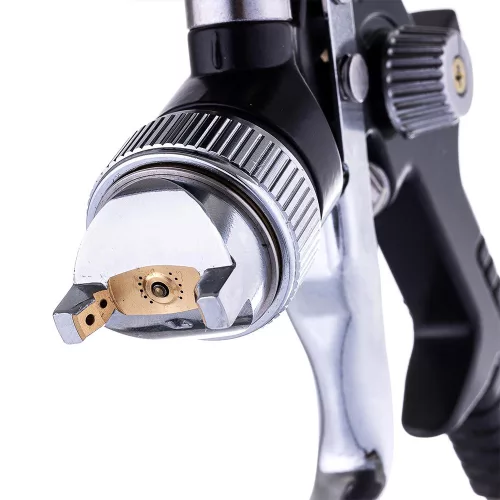Pistol de Vopsit HVLP cu Duza de 2.5mm și Rezervor de 600ml, Negru