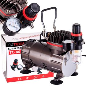   Compresor Profesional pentru Modelare TC Technic AS802, 1/5 CP, 3L, Fără Ulei, 230V
