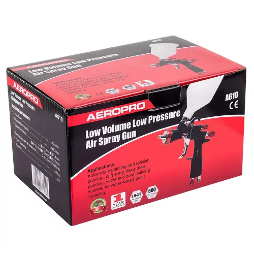 Pistol Pulverizator Premium Aeropro A610 LVLP 2,0 mm cu Consum Redus de Aer
