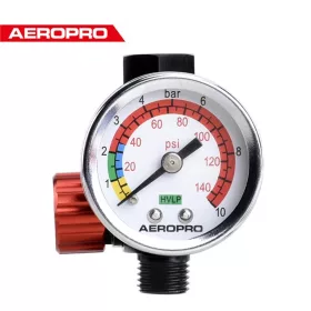  Mini Regulator de Presiune cu Manometru pentru Pistoale de Pulverizare Aeropro A613 Premium 1/4" (6.35 mm)
