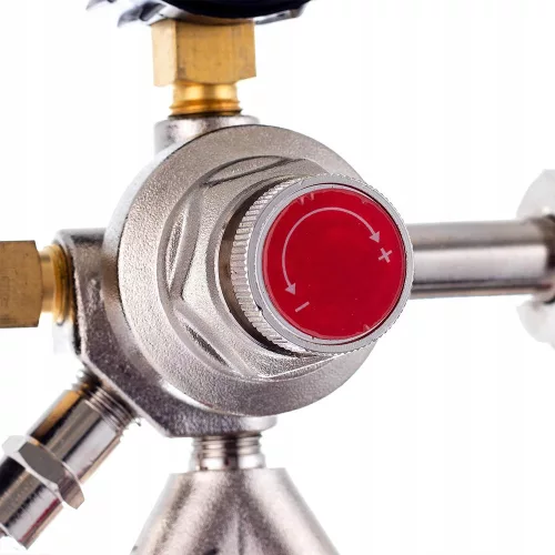 Reductor Dioxid de Carbon pentru Apă, Bere și Vin cu Dublă Siguranță și Dublu Manometru (2 supape de 8mm)