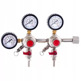   Reductor Dioxid de Carbon (CO2) pentru Apă, Bere, Vin și Cidru cu Dublă Siguranță și Două Circuite
