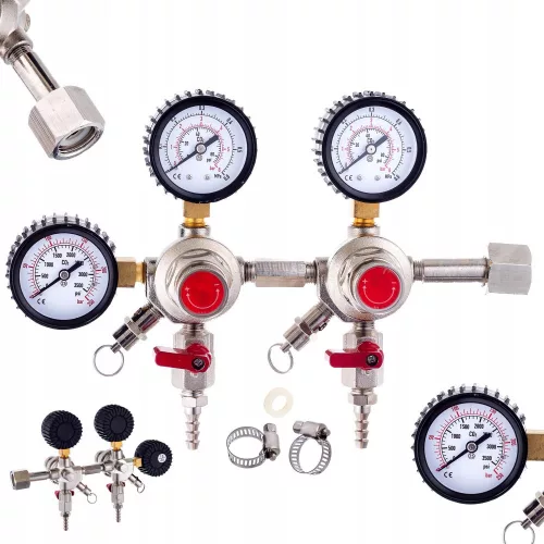 Reductor Dioxid de Carbon (CO2) pentru Apă, Bere, Vin și Cidru cu Dublă Siguranță și Două Circuite