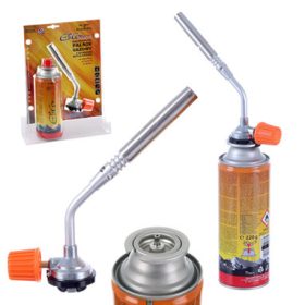   Arzător Gaz Forjastrălămpă Manuală Pentru Patron - 20,5 x 6 cm, Compatibil Propan-Butan, 1800°C