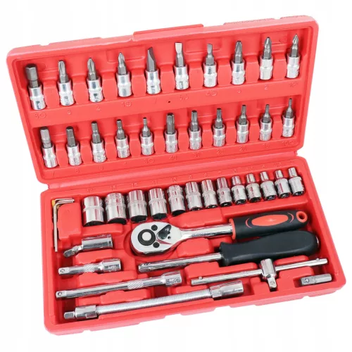 Set de Chei Tubulare cu Cutie din Plastic (46 piese) 1/4" TORX, HEX, PZ, PH - TC Technic JC10001