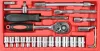 Set de Chei Tubulare cu Cutie din Plastic (46 piese) 1/4" TORX, HEX, PZ, PH - TC Technic JC10001
