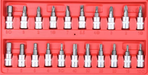 Set de Chei Tubulare cu Cutie din Plastic (46 piese) 1/4" TORX, HEX, PZ, PH - TC Technic JC10001