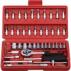 Set de Chei Tubulare cu Cutie din Plastic (46 piese) 1/4" TORX, HEX, PZ, PH - TC Technic JC10001