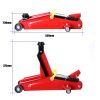Cric Hidraulic Krokodil Big Red T82003C, Înălțime 130-375mm, Capacitate 2 Tone