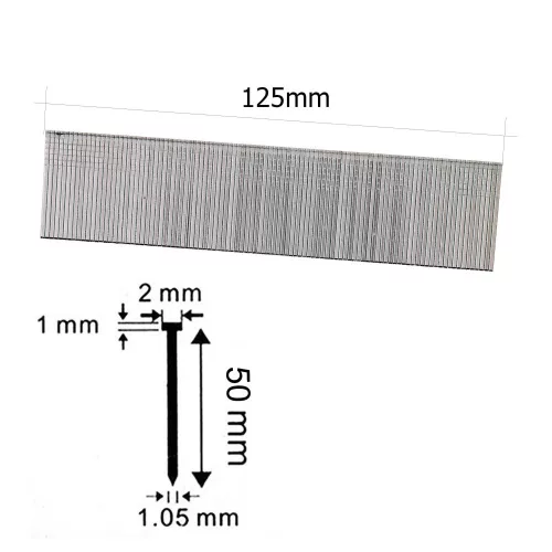 Cuie 50mm (F50) - Set 5000 bucăți pentru Makita AF-505 și Technic F-50, Compatibile cu Capsator Pneumatic