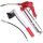 Pistol de Ungere Pneumatic Rotake RT-4106-5, Compatibil cu Operare Manuală și Pneumatică, Prelungitor Metalic 170 mm, Prelungitor Flexibil 275 mm, Rezervor 500 ml