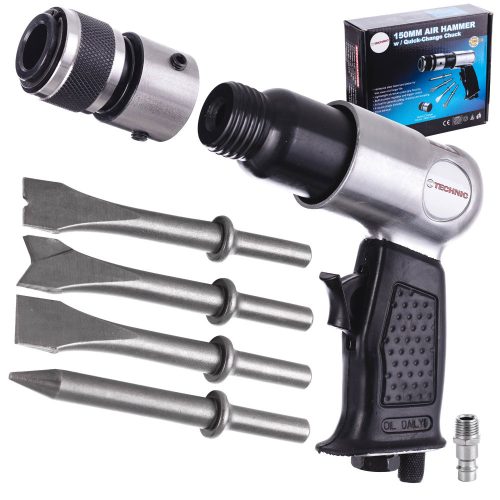 Ciocan Pneumatic Technic AT-2050LSG cu 4 Dălți, Compatibil pentru Atelier Auto, Presiune de Operare 6,2 Bar, Consum de Aer 140 L/Min, Frecvență Lovituri 4500/Min, Conector de Aer 1/4"