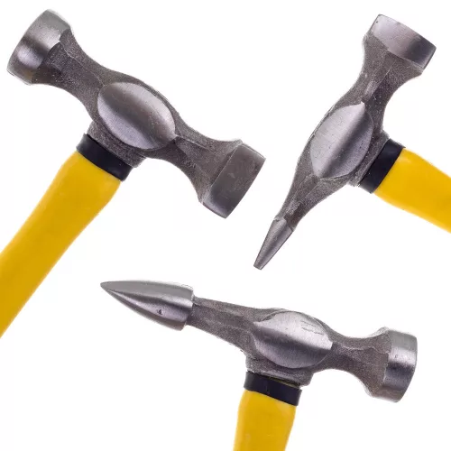 Set Ciocane cu Nicovală în Valiză de Plastic Technic LT-A1226 (3 Ciocane, 4 Nicovale)