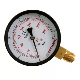   Manometru TC Technic 100 mm pentru 0-25 Bari cu Conexiune Inferioară Filetată de 1/2" (20-21 mm)
