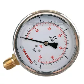   Manometru cu Glicerină TC Technic 100mm, 0-4 bar, Montare Filetată 1/2"