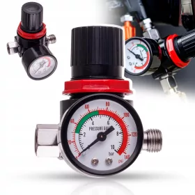   Regulator de Presiune Pneumatic cu Manometru pentru Pistol de Vopsit 1/4" Sicopro MF05