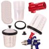 Set de Pahare de Unică Folosință pentru Amestecare Vopsea cu Capac și Filtru (11 buc) - Sistem "Sistem Personalizat de Amestecare" pentru Amestecare Lac (650 ml)