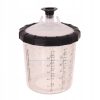 Set de Pahare de Unică Folosință pentru Amestecare Vopsea cu Capac și Filtru (11 buc) - Sistem "Sistem Personalizat de Amestecare" pentru Amestecare Lac (650 ml)