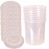 Set de Pahare de Unică Folosință pentru Amestecare Vopsea cu Capac și Filtru (11 buc) - Sistem "Sistem Personalizat de Amestecare" pentru Amestecare Lac (650 ml)