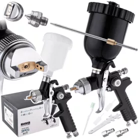   Set Profesional Pistol de Pulverizare cu 3 Duze 0,8mm 1,4mm 1,7mm HVLP TC TECHNIC
