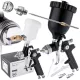 Set Profesional Pistol de Pulverizare cu 3 Duze 0,8mm 1,4mm 1,7mm HVLP TC TECHNIC