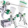 Set Profesional de Pulverizare HVLP cu 3 Duze (0,8mm, 1,4mm, 1,7mm), Două Pistoale, Rezervoare 600ml și 125ml TC Technic SET601