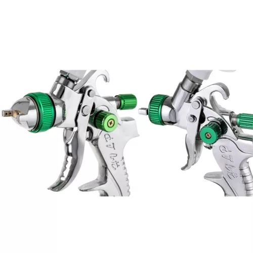 Set Profesional de Pulverizare HVLP cu 3 Duze (0,8mm, 1,4mm, 1,7mm), Două Pistoale, Rezervoare 600ml și 125ml TC Technic SET601