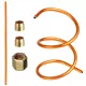 60 cm - Tub flexibil pentru conectarea supapei de reținere și a presostatului la compresoare TC Technic AACE060, diametru 6 mm, compatibil 230 V și 400 V