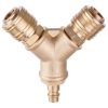 Distribuitor Pneumatic de Aer cu T-idom și Conector Rapid - Alamă 1/2"