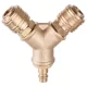 Distribuitor Pneumatic de Aer cu T-idom și Conector Rapid - Alamă 1/2"