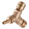 Distribuitor Pneumatic de Aer cu T-idom și Conector Rapid - Alamă 1/2"