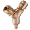 Distribuitor Pneumatic de Aer cu T-idom și Conector Rapid - Alamă 1/2"