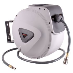   Tambur Automatizat cu Furtun Pneumatic 15m + 1,4m din PVC cu Conectori Rapizi