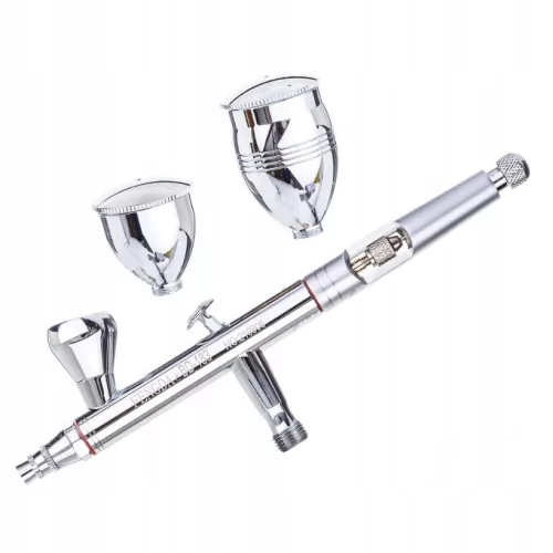Set Aerograf Profesional Fengda BD-183K cu Duze Interșanjabile și Rezervoare Multiple