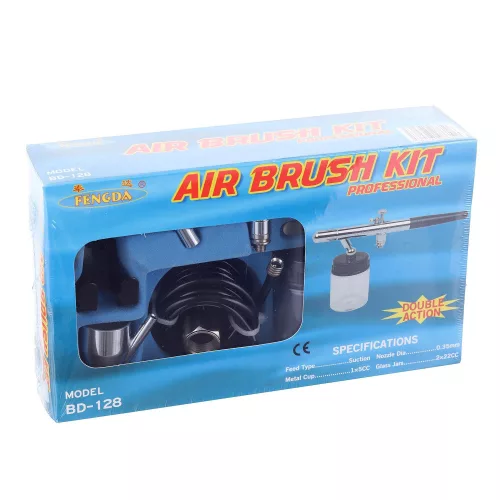 Airbrush Profesional Fengda BD-128 cu Duza de 0,8 mm, Control Dublu, pentru Pictură și Modelare