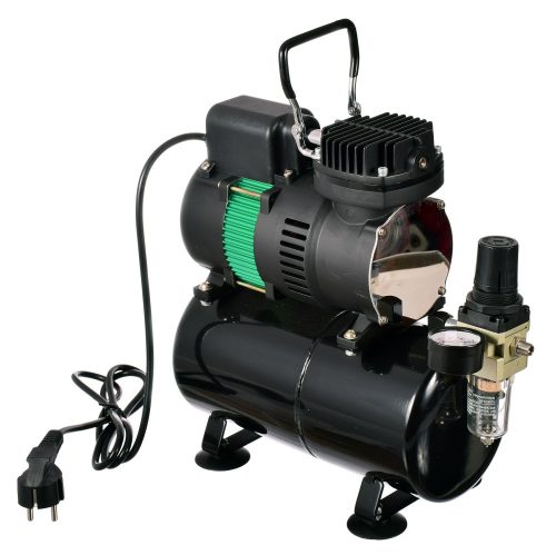 Compresor Airbrush cu 2 Ventilatoare și Rezervor de 3 Litri pentru Funcționare Continuă AS-326