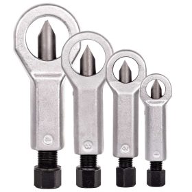   Set Profesional pentru Îndepărtarea Piulițelor Deteriorate, 4 Piese, Dimensiuni Variabile 9-27 mm, Include Braț pentru Deșurubare, în Valiză de Plastic