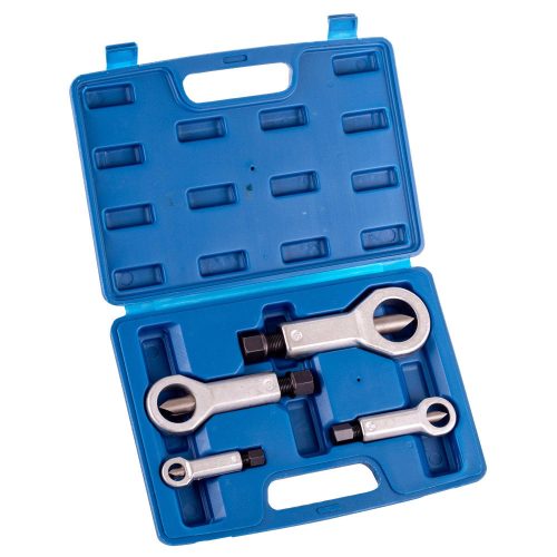 Set Profesional pentru Îndepărtarea Piulițelor Deteriorate, 4 Piese, Dimensiuni Variabile 9-27 mm, Include Braț pentru Deșurubare, în Valiză de Plastic