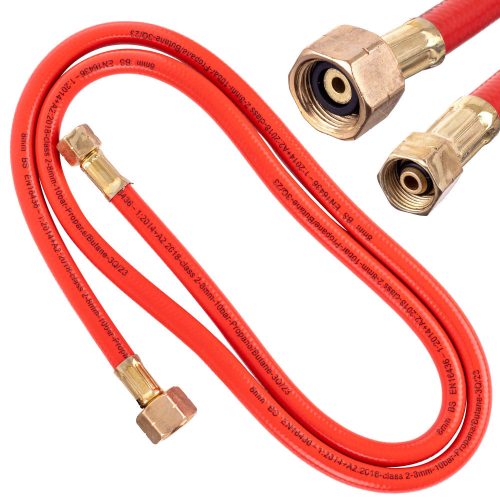 Furtun de Conectare Propan-Butan 1,5 Metri pentru Butelii de 11 kg cu Filet 21,8x1/4 x 3/8
