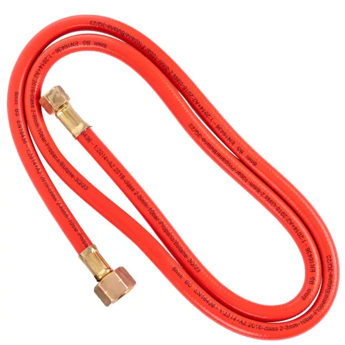 Furtun de Conectare Propan-Butan 1,5 Metri pentru Butelii de 11 kg cu Filet 21,8x1/4 x 3/8