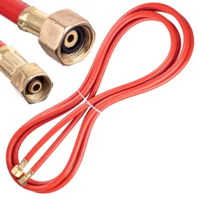   Furtun Conector Propan-Butan, 5 Metri, pentru Butelii de 11 kg, 21,8x1/4 x 3/8, Rezistent la Presiuni de până la 10 Bari