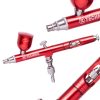 Airbrush Profesional Modelare cu Duza de 0,3 mm B-130 Acțiune Dublă Roșu Mini