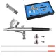 Set Aerograf Profesional Modelare cu 3 Duze și Conector Rapid 0.2, 0.3, 0.5 mm Technic HS-30KT