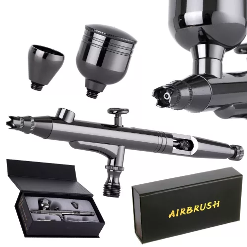 Airbrush Profesional pentru Modelare 0,3 mm TC Technic B-130 Acțiune Dublă Negru Mini