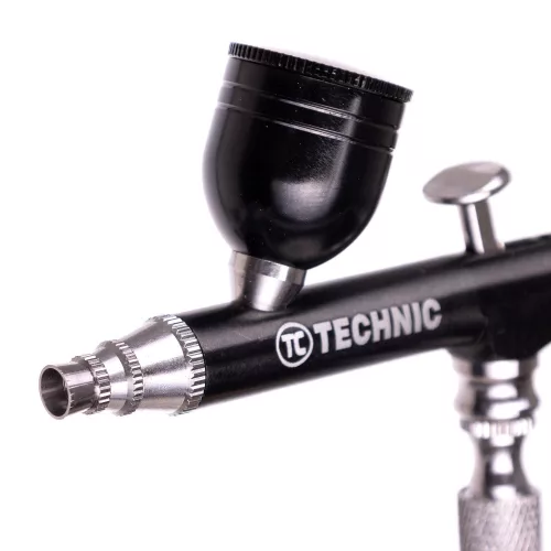 Airbrush Profesional pentru Modelare 0,3 mm TC Technic B-130 Acțiune Dublă Negru Mini